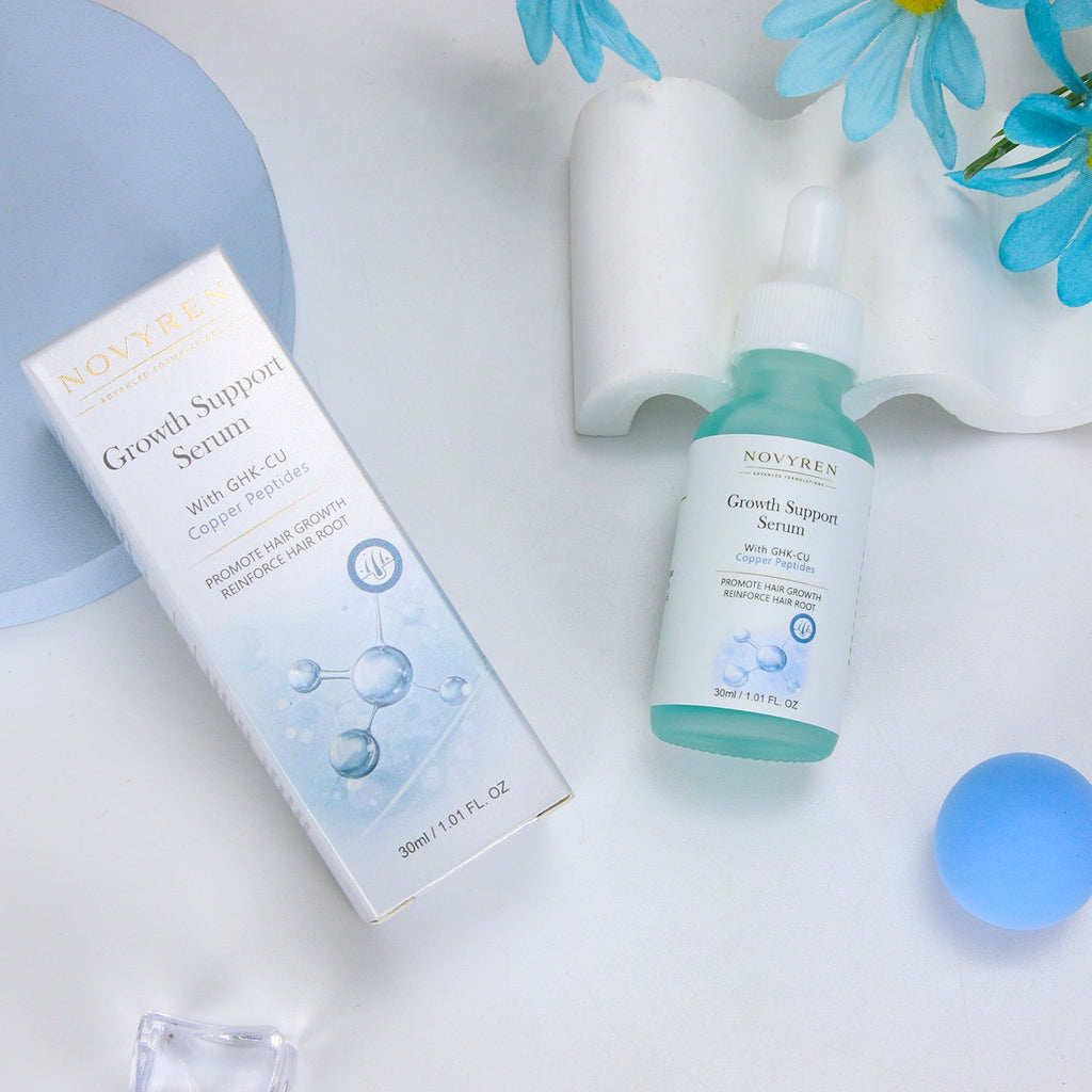Novyren Hair Growth Support Serum with GHK-CU Copper Peptides